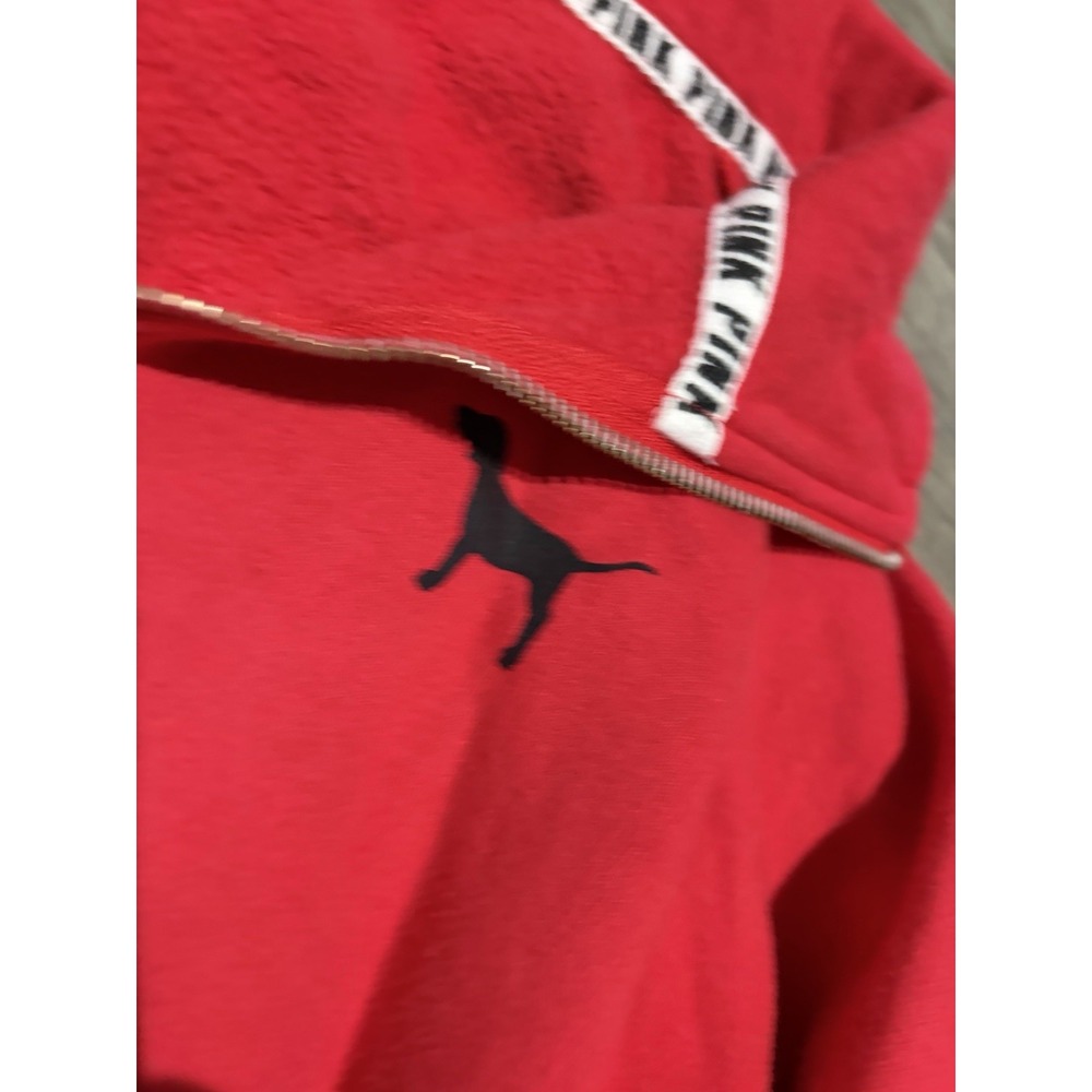 PINK Victoria's Secret XS Colorblock Fleece 1/4 Zip Sweatshirt Pockets - Picture 5 of 8